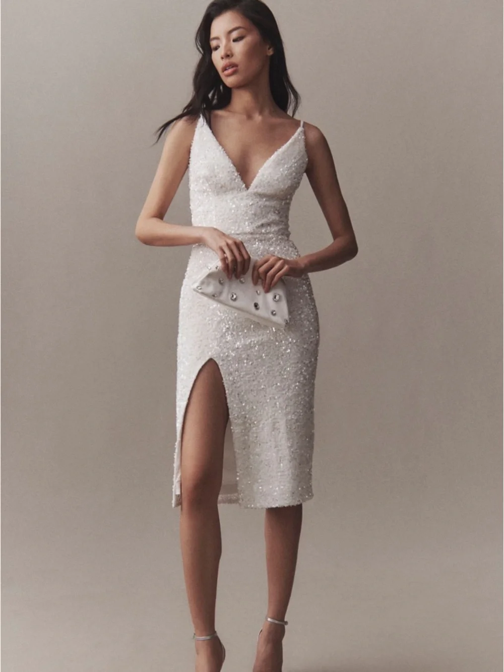 Anthropologie Helsi Corey Sleeveless V-Neck Midi Dress Size Small - Picture 1 of 6